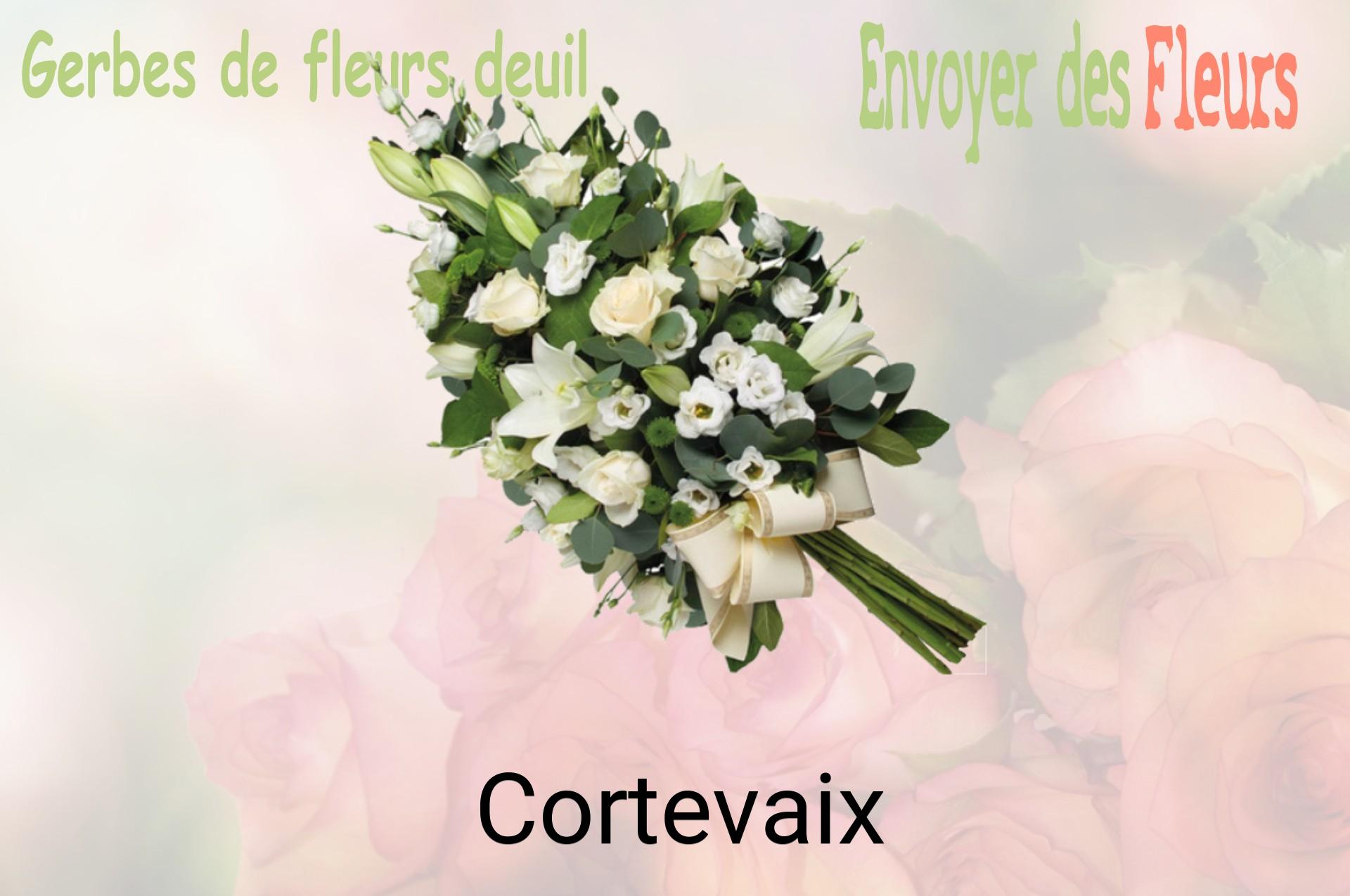 Gerbe de fleurs de deuil livrée à Cortevaix